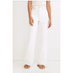 Madewell Womens $98 Superwide-Leg Jeans Tile White Size 29 NF132